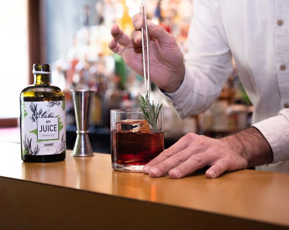 Botanica bartender preparing a cocktail